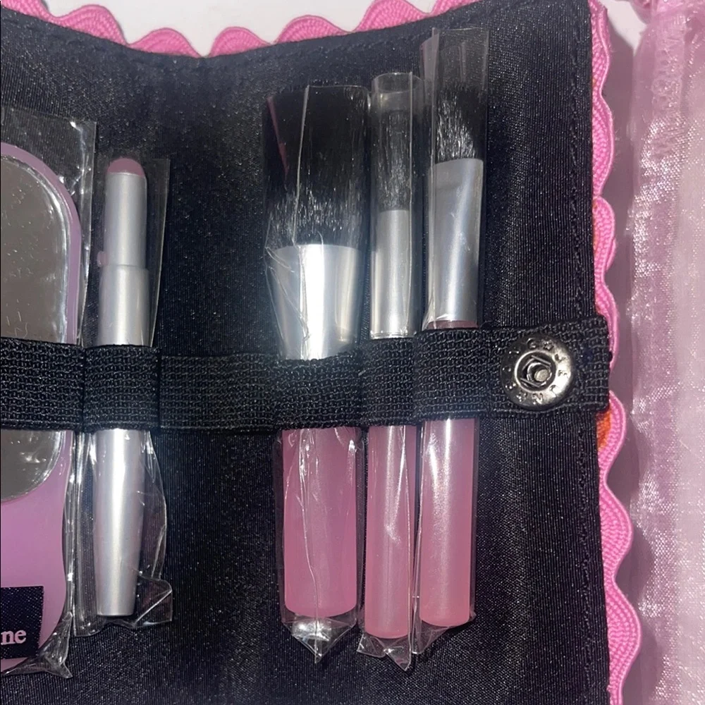 New Mary Kay Pink Mini Makeup Brush Set with Case
